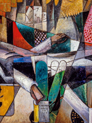 Quadro clássico de albert léon gleizes - homem na rede.