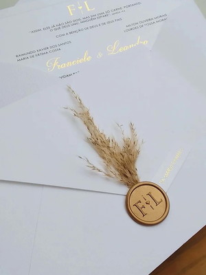 Convite de casamento clássico fl