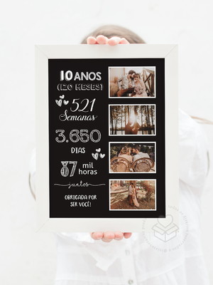 Quadro presente dia dos namorados | aniversário de namoro