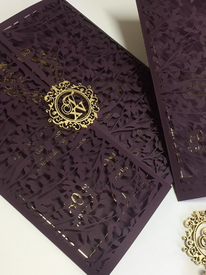 Envelope para convite com corte a laser