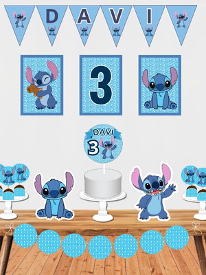Kit festa digital stitch menino