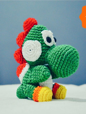 Yoshi, o dinossauro amigurumi - crochê feito à mão