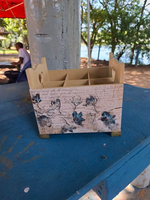Porta talheres artesanal em mdf com 6 divisórias