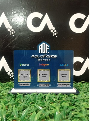 Placa pix instagram wifi qr code personalizada