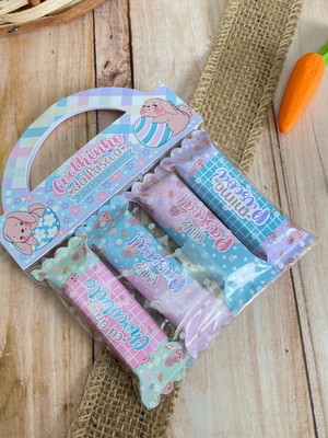 Balas com lapelas personalizadas páscoa