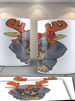 Caneca cachorro divertido dog alce