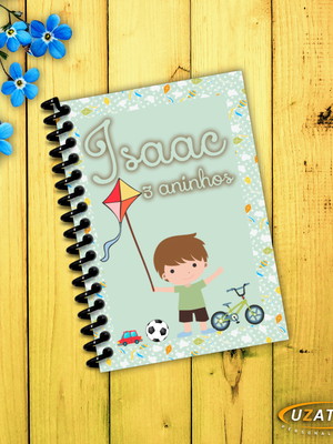 Caderninhos com capa e folhas personalizadas - pipas