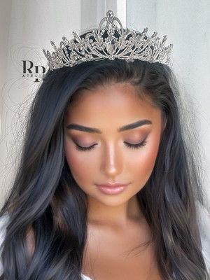 Coroa de noiva tiara de prata casamento debutante 15 anos