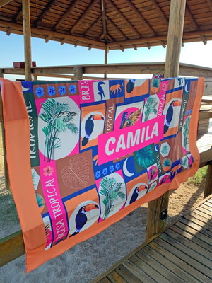 Canga pareô max personalizada - tropicaly