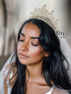 Coroa de noiva prata debutante concurso miss 15 anos
