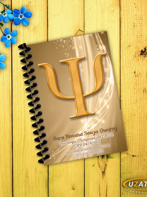 Caderninhos com capa e folhas personalizadas - psicologia