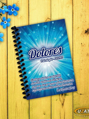 Caderninhos com capa e folhas personalizadas - psicologia