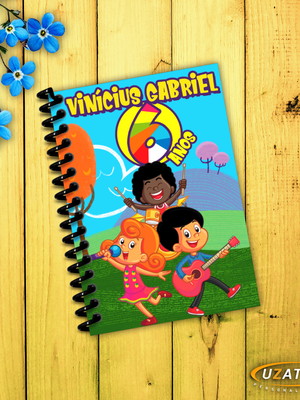 Caderninhos com capa e folhas personalizadas - 3 palavrinhas