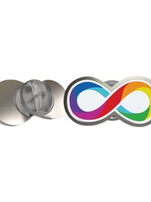 Pin botton broche neurodiversidade inclusão - 75 uni