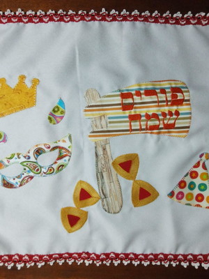 Toalha decorada para cobrir bandeja - pudim