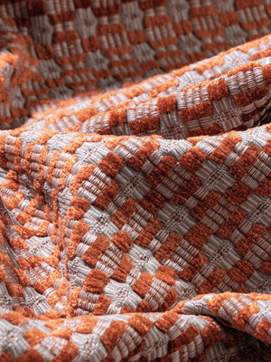 90 centímetros do tecido chenille jacquard trelica brick (40