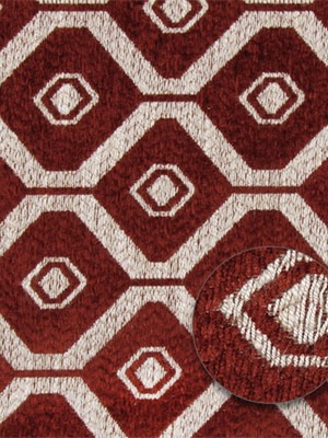 2 metros do tecido jacquard losango linho viscose marsala (4