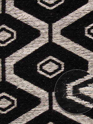 2 metros do tecido jacquard losango linho viscose preto (400