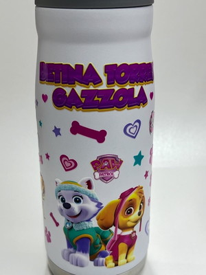 Garrafa térmica flip straw personalizada