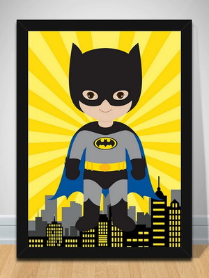 Quadro batman infantil 33x24cm - a949