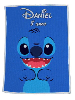 Toalha toalhinha de mão stitch personalizada com nome