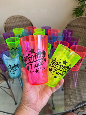 Copo twister neon personalizado 500ml