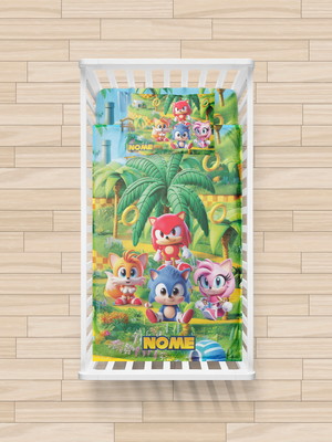 Lençol berço sonic baby personalizado