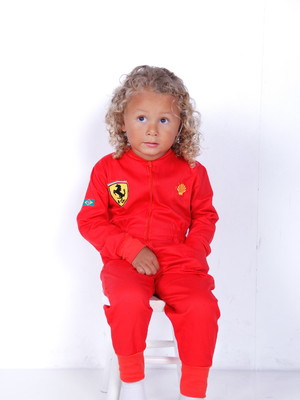 Macacão piloto de corrida manga comprida 3, 4 ,6 ou 8 anos.