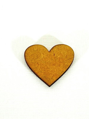 Mini coração 3,5 cm mdf cru aplique 100 unidades