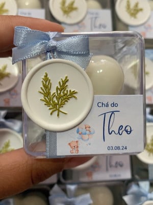 Vela bubble aromática com lacre de cera