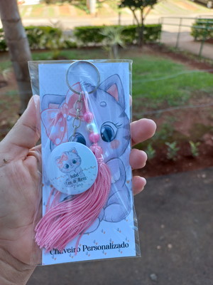 Chaveiro infantil 3,5 cm com tassel