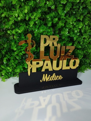 Placa de mesa profissão medicina