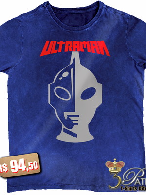 Camiseta ultraman em 100% algodão premium marmorizado