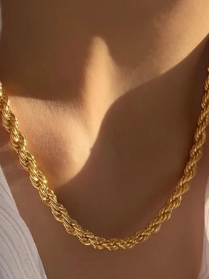 Cordão baiano 4mm banhado a ouro 18k