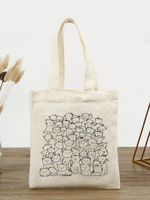 Ecobag algodão crú estampada