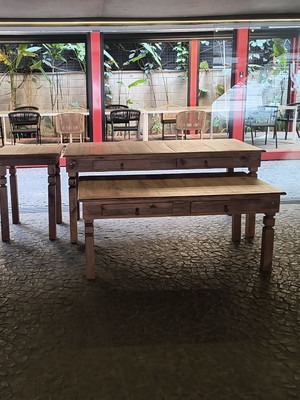 Aluguel para são paulo kit com 3 mesas rusticas aluguel