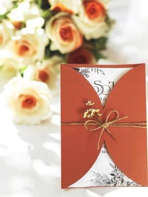 20 envelope convite casamento terracota 14,5 x 21 jufiori