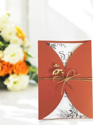 30 envelope convite casamento terracota 14,5 x 21 jufiori