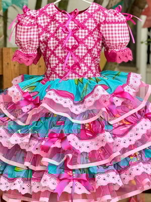 Vestido junino luxo ana maria tamanho 6