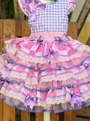 Vestido junino luxo maria violet tamanho 2