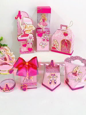 Kit festa barbie bailarina luxo cristal -28 itens