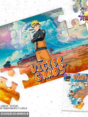 Quebra cabeça naruto lembrancinha