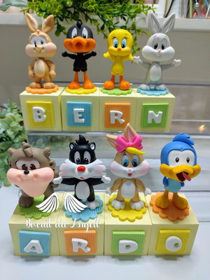 Cubos decorativos personalizado baby looney tunes