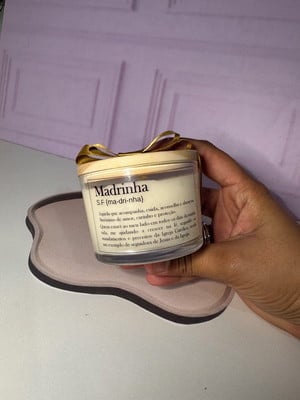 Vela aromática personalizada madrinha casamento batismo