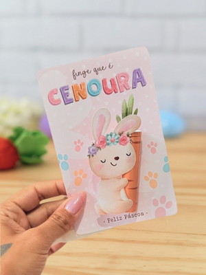 Card com chocolate baton- páscoa