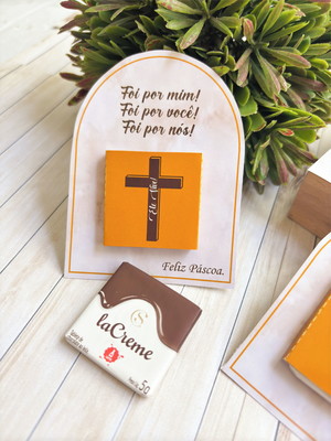 Card com tablete cacau show 5g- páscoa
