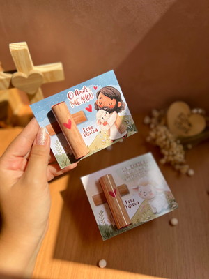 Card com chocolate baton- páscoa