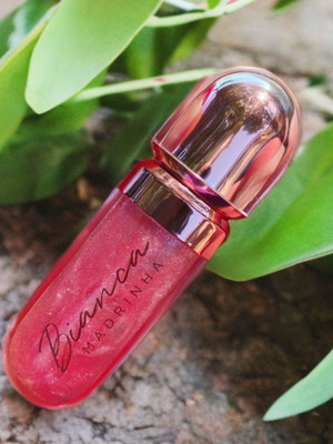 Lip gloss labial de luxo personalizado com nome individual