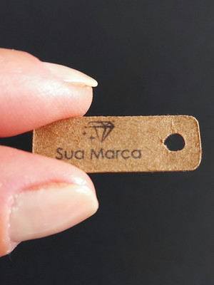 100 tags kraft p/ lacre com sua marca (anel, pulseira) lk01