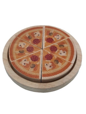Pizza de madeira com impressão
